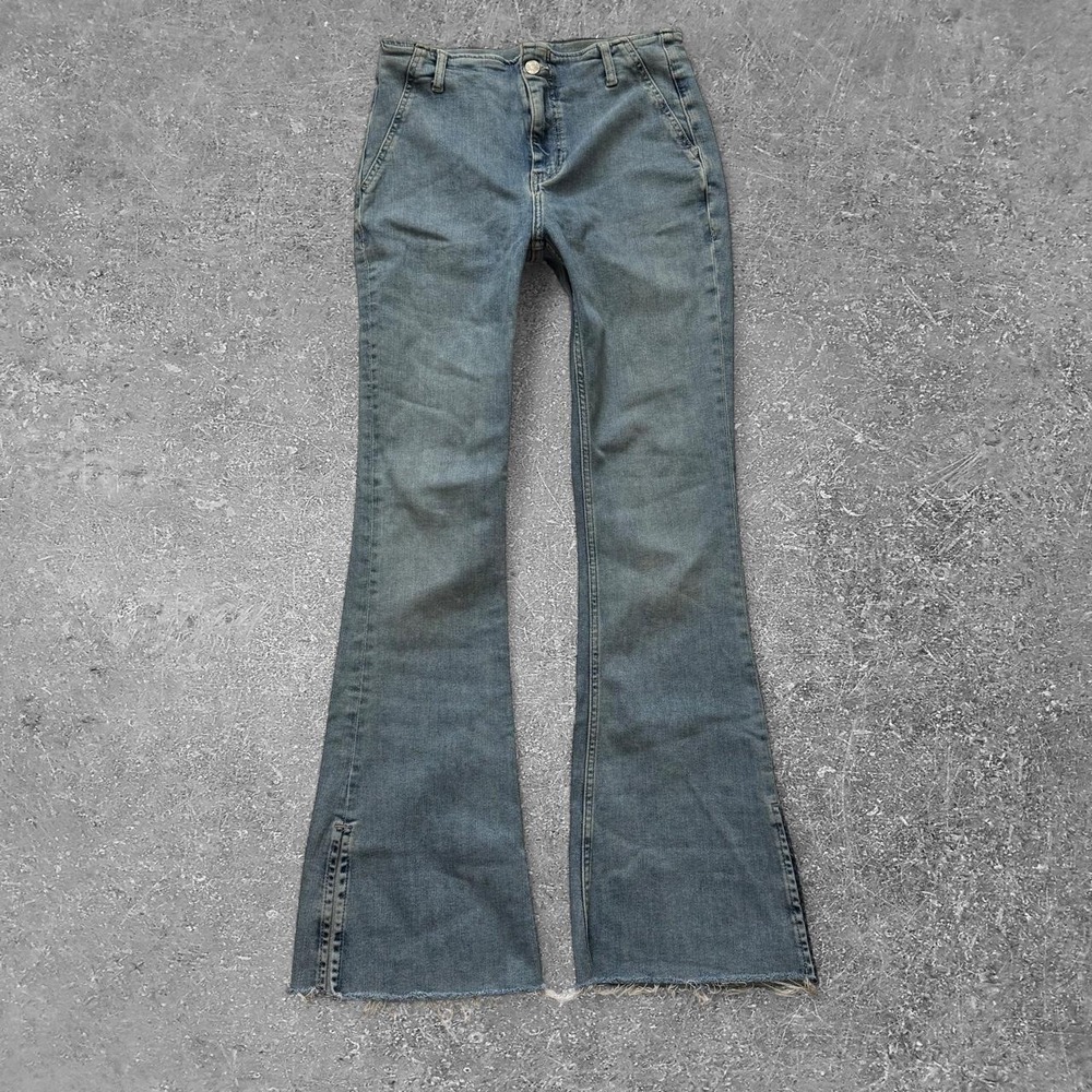 Free People We The Free Level Up Slit Flare Jeans Blue Size 29